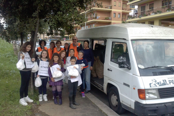 I ragazzi della scuola media Rosmini di Boccea